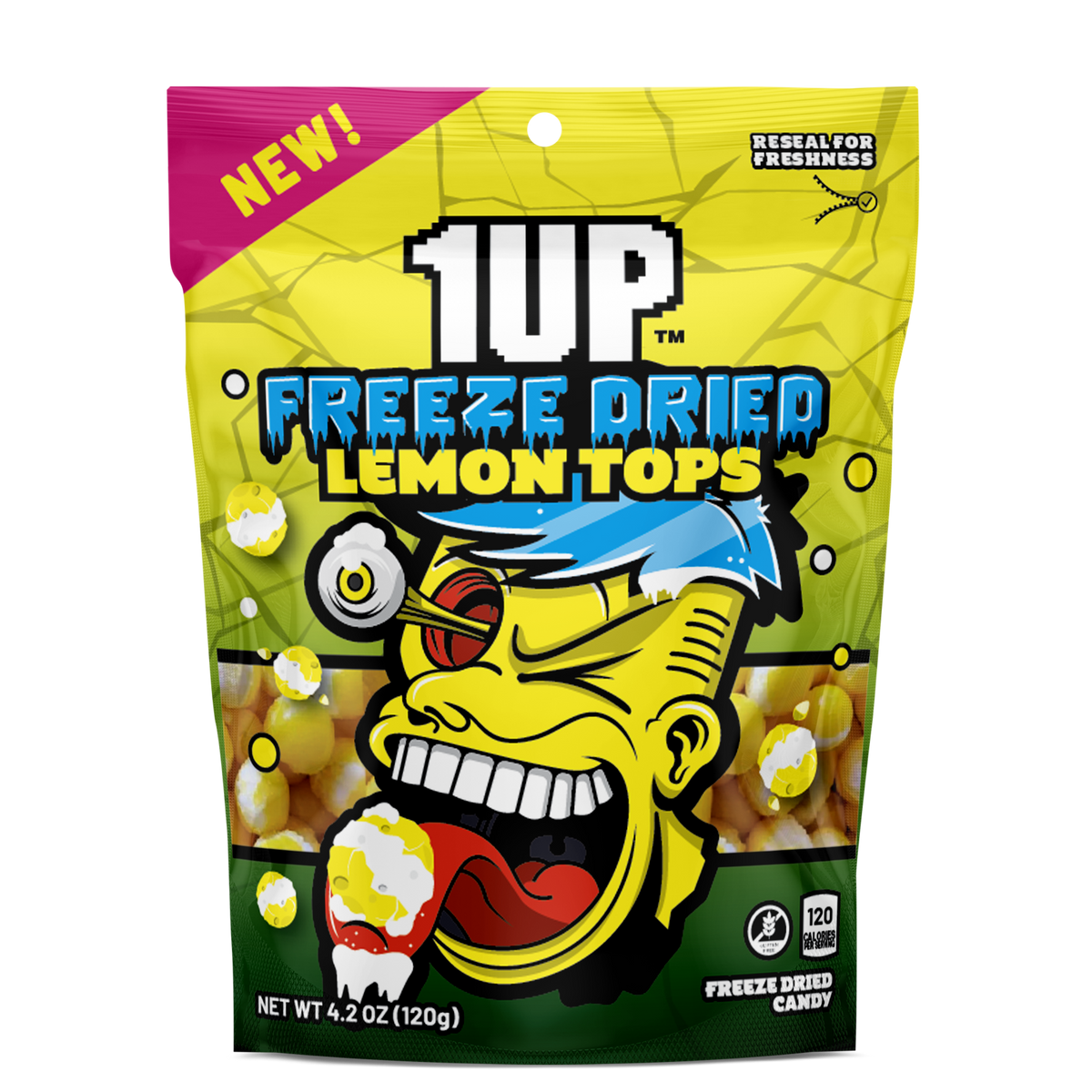 Freeze Dried Lemon Tops – 1UP Candy