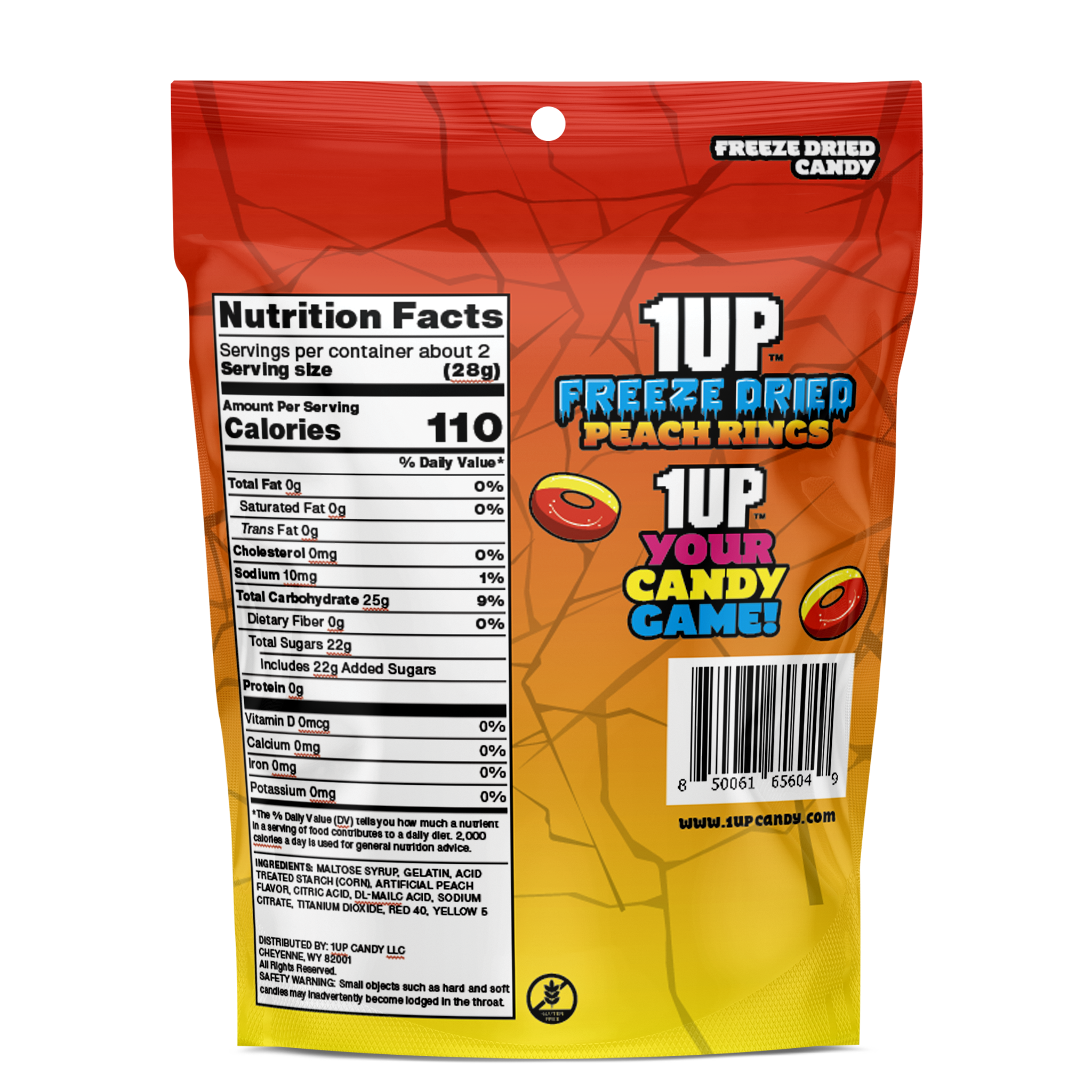 Freeze Dried Peach Rings - 10 Pack