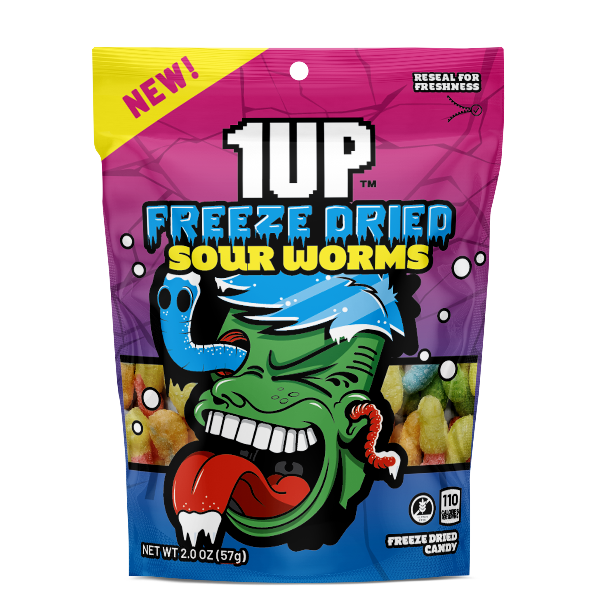 Freeze Dried Sour Worms - 10 Pack